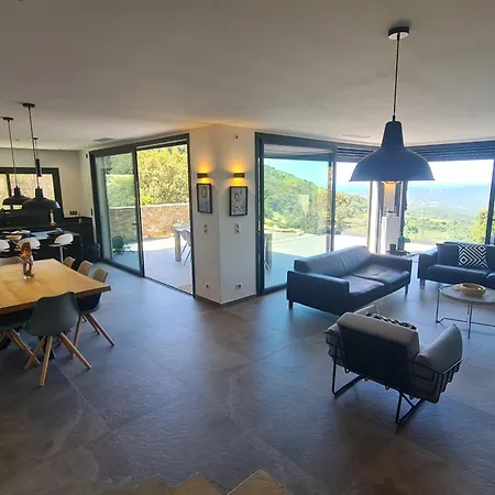 וילה New Quiet Upscale Air-conditioned T2 With Heated Pool & Sea View Sollacaro