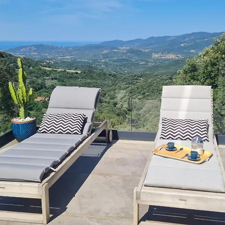New Quiet Upscale Air-conditioned T2 With Heated Pool & Sea View * Sollacaro