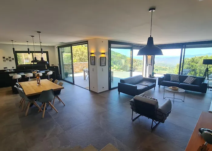 Villa New Quiet Upscale Air-conditioned T2 With Heated Pool & Sea View Sollacaro